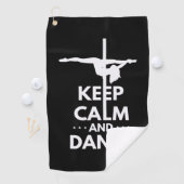 Kalm houden en dans houden golfhanddoek (Insitu)