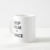 Kalm houden en dans houden koffiemok (Voorkant links)