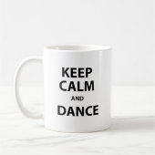 Kalm houden en dans houden koffiemok (Links)