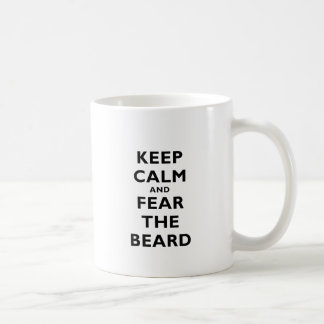 Kalm houden en de baard bang maken koffiemok