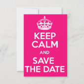 Kalm houden en de datum opslaan save the date (Voorkant)