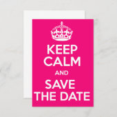 Kalm houden en de datum opslaan save the date (Voorkant / Achterkant)