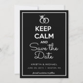 Kalm houden en de datum opslaan save the date (Voorkant)