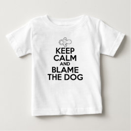 Kalm houden en de hond de schuld geven van de Baby
