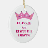 Kalm houden en de prinses redden keramisch ornament (Rechts)