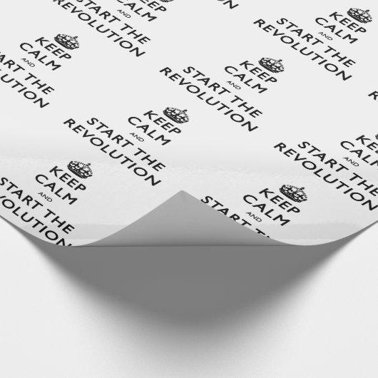 Kalm houden en de revolutie starten cadeaupapier (Hoek)
