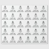 Kalm houden en de revolutie starten cadeaupapier (Vlak)