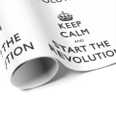 Kalm houden en de revolutie starten cadeaupapier (Rol Hoek)