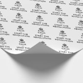 Kalm houden en de revolutie starten cadeaupapier (Hoek)