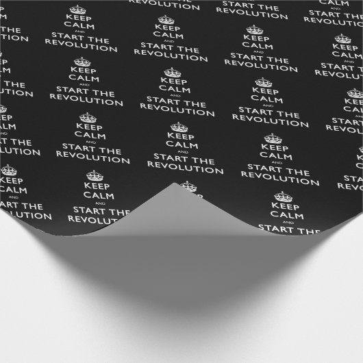 Kalm houden en de revolutie starten cadeaupapier (Hoek)