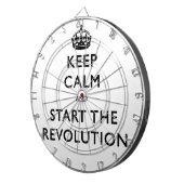 Kalm houden en de revolutie starten dartbord (Voorkant Rechts)