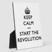 Kalm houden en de revolutie starten fotoplaat (Zijkant)