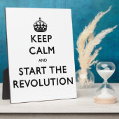 Kalm houden en de revolutie starten fotoplaat (Zijkant)