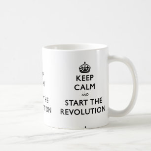 Kalm houden en de revolutie starten koffiemok