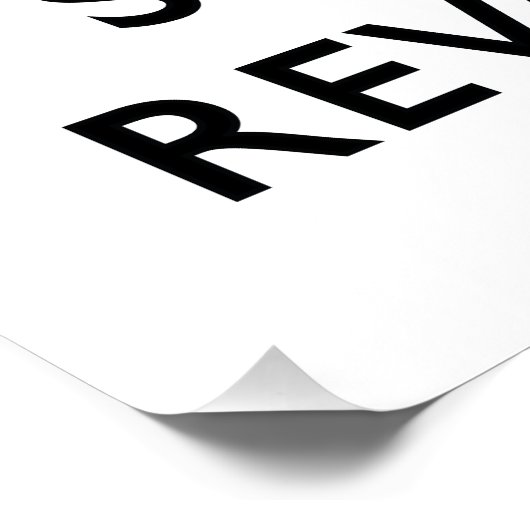 Kalm houden en de revolutie starten perfect poster (Hoek)