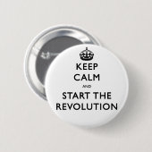 Kalm houden en de revolutie starten ronde button 5,7 cm (Voorkant /achterkant)