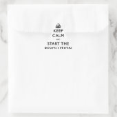 Kalm houden en de revolutie starten sticker (Tas)