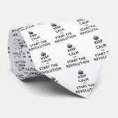 Kalm houden en de revolutie starten stropdas (Opgerold)