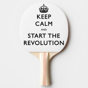 Kalm houden en de revolutie starten tafeltennisbatje