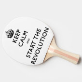Kalm houden en de revolutie starten tafeltennisbatje (Zijkant)