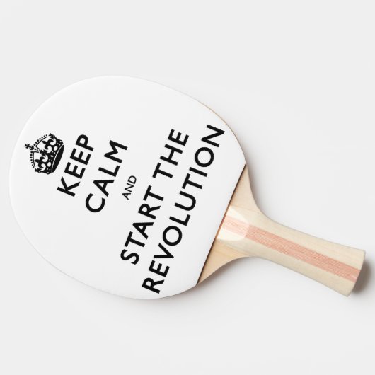 Kalm houden en de revolutie starten tafeltennisbatje (Zijkant)