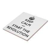 Kalm houden en de revolutie starten tegeltje (Zijkant)