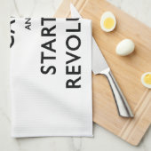 Kalm houden en de revolutie starten theedoek (Quarter Fold)