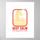 kalm houden en de strijd tegen spaghetti aanbinden poster (Voorkant)