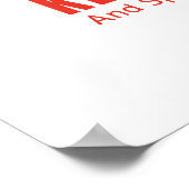 kalm houden en de strijd tegen spaghetti aanbinden poster (Hoek)