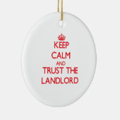 Kalm houden en de verhuurder vertrouwen keramisch ornament (Rechts)