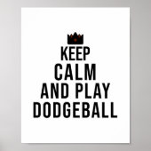kalm houden en dodgeball spelen poster (Voorkant)