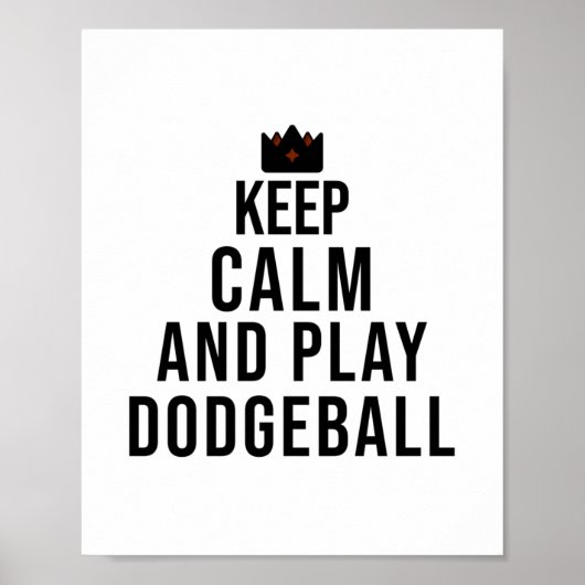 kalm houden en dodgeball spelen poster (Voorkant)