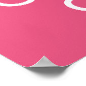 Kalm houden en donkerroze afdrukken poster (Hoek)