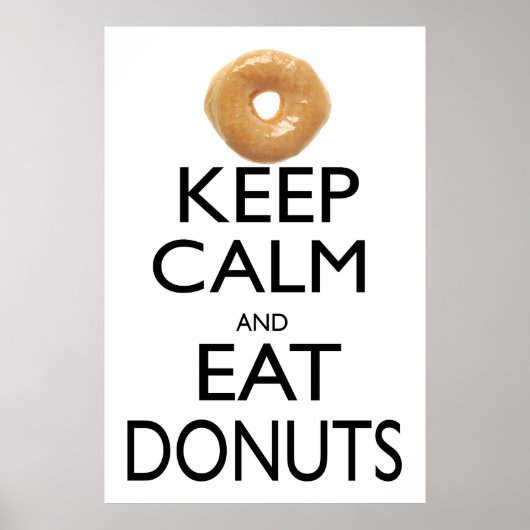 Kalm houden en donuts eten poster (Voorkant)