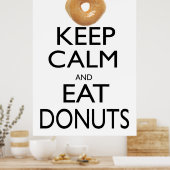 Kalm houden en donuts eten poster (Keuken)