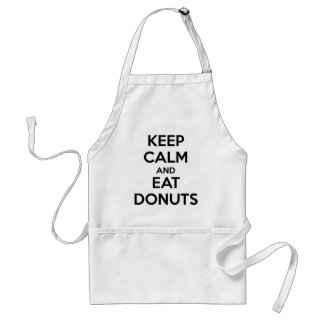 Kalm houden en donuts Schort eten