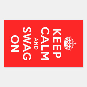 Kalm houden en doorbladeren rechthoekige sticker