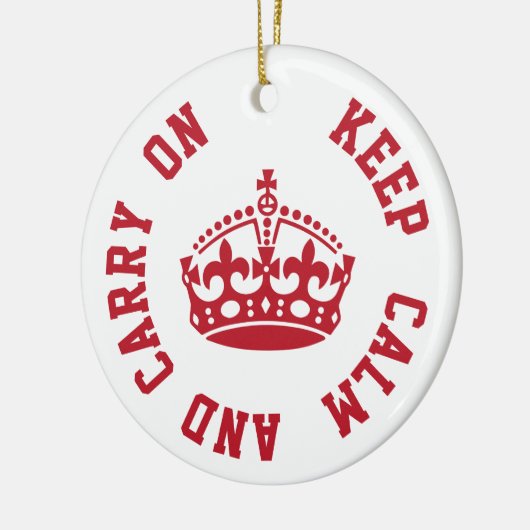 Kalm houden en doorgaan - Aangepaste TEKST Keramisch Ornament (Links)