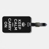 Kalm houden en doorgaan bagagelabel (Achterkant horizontaal)