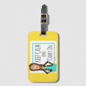 Kalm houden en doorgaan bagagelabel (Voorkant (verticaal))