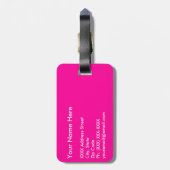 Kalm houden en doorgaan bagagelabel (Achterkant verticaal)