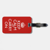 Kalm houden en doorgaan bagagelabel (Achterkant horizontaal)