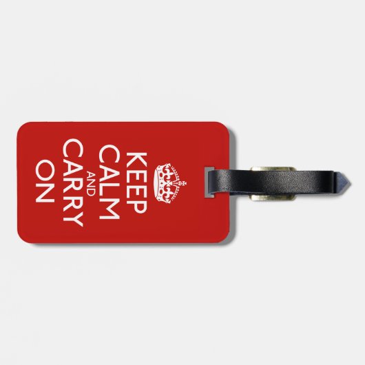 Kalm houden en doorgaan bagagelabel (Achterkant horizontaal)