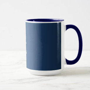 Kalm houden en doorgaan (blauw) mok