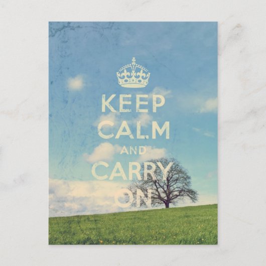 kalm houden en doorgaan briefkaart (Voorkant)