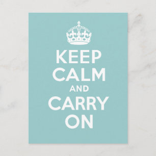 Kalm houden en doorgaan briefkaart