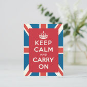 Kalm houden en doorgaan briefkaart (Staand voorkant)