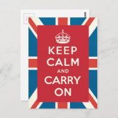 Kalm houden en doorgaan briefkaart (Voorkant / Achterkant)