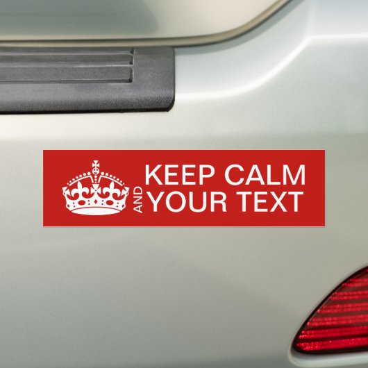 Kalm houden en  doorgaan bumpersticker (Op auto)