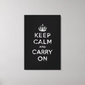 Kalm houden en doorgaan canvas afdruk (Voorkant)